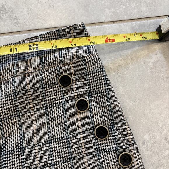 Veronica Beard Friedman Blue Multi Plaid Button Pocket Cropped Pant $395 Size 4 - Picture 9 of 13